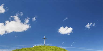 Cross at the Willersalpe, Hintersteiner Tal, Bad Hindelang, Allgaeu, Bavaria, Germany, Europe