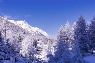 Winter landscape Gran Paradiso, Aosta, Italy, Europe