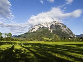 Grimming mountain range in the morning light, near Irdning, Styria, Austria, Europe