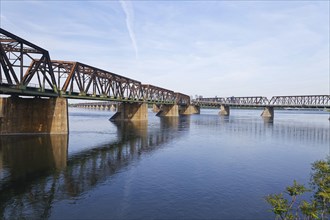 Architecture, Victoria Bridge over the Saint Lawrence River, Province of Quebec, Canada, North