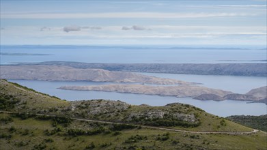 View of the island of Pag, Zadar, Dalmatia, Croatia, Europe