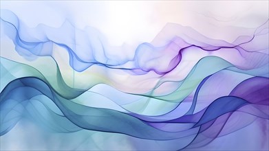 Abstract illustration embodies mindfulness meditation with gentle swirling patterns in pastel