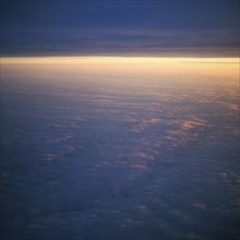 View of the sunrise from an aeroplane