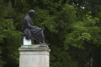 Memorial to Samuel Hahnemann, the founder of homeopathy, Leipzig, Saxony, Germany, Europe