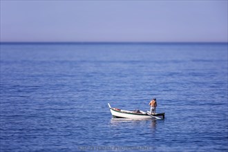 Fisherman at Camogli, Liguaia, Italy, Europe