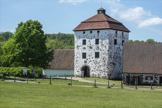 The gate tower at Hovdala Castle, at Haessleholm, Skane County, Sweden, Scandinavia, Europe