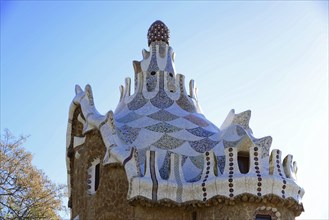 Antoni Gaudi, Park Guell, UNESCO World Heritage Site, Barcelona, Catalonia, Spain, Europe, An