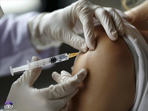 Vaccination against diseases in third world countries, AI generated