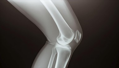 X-ray of a knee in lateral position, AI generated, AI generated
