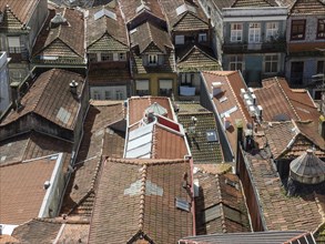 A multitude of interconnected red tiled roofs that represent the complex structure of a historic
