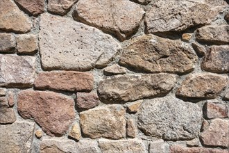 Various types of stone as a building material, stone wall, format-filling