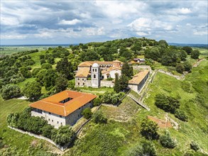 Apollonia Archaeological Park from a drone, Pojan, AlbaniaApollonia Archaeological Park from a