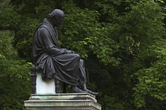 Memorial to Samuel Hahnemann, the founder of homeopathy, Leipzig, Saxony, Germany, Europe