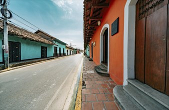 Tourist urban streets of Granada Nicaragua. Tourist streets of the city of Granada, Nicaragua,