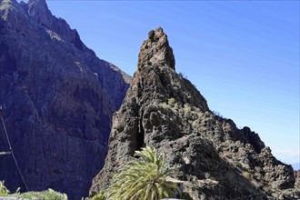 Mountain village Masca, Masca Gorge, Montana Teno Mountains, Tenerife, Canary Islands, Spain,