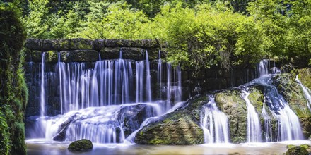 Geratser waterfall, near Rettenberg, Allgaeu, Bavaria, Germany, Europe