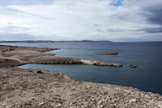 Lunar landscape, coast of the island of Pag, Zadar, Dalmatia, Croatia, Europe