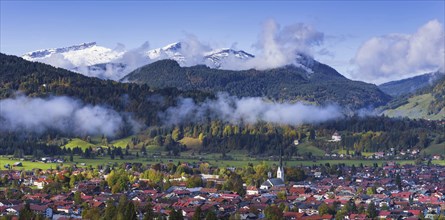 Oberstdorf, Oberallgaeu, Bavaria, Germany, behind Hoher Ifen, 2230m, Gottesackerplateau, Toreck,
