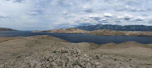 Paska Vrata, lunar landscape, island of Pag, Zadar, Dalmatia, Croatia, Europe