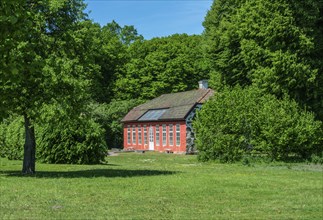 The orangery at Hovdala Castle at Haessleholm, Skane County, Sweden, Scandinavia, Europe