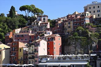 Colorful homes of Lerici, Liguria, Italy, Europe