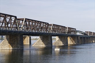 Architecture, Victoria Bridge over the Saint Lawrence River, Province of Quebec, Canada, North