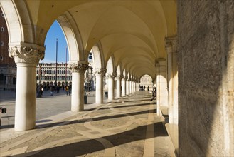 San Marco Square with Archway in a Sunny Day in Venice, Veneto, Italy, Europe