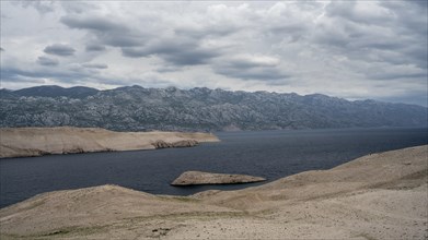 Paska Vrata, lunar landscape, island of Pag, Zadar, Dalmatia, Croatia, Europe