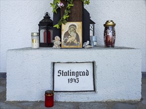 Altar in the Stalingrad Chapel, near Aigen im Ennstal, Styria, Austria, Europe