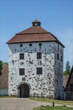 The gate tower at Hovdala Castle, at Haessleholm, Skane County, Sweden, Scandinavia, Europe