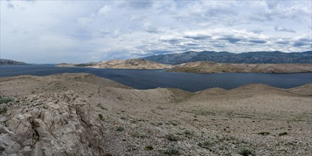 Paska Vrata, lunar landscape, island of Pag, Zadar, Dalmatia, Croatia, Europe