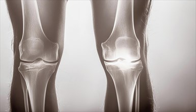 Bilateral X-ray of knee joints, AI generated, AI generated