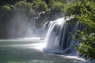 Waterfall in Krka National Park, Krka Waterfalls, Dalmatia, Croatia, Europe