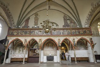 Transverse hall with rood screen, Heiligen-Geist-Hospital, Koberg, Luebeck, Schleswig-Holstein,