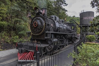 Dollywood Express steam locomotive carries guests throughout the Dollywood amusement park in Pigeon