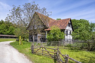 Traditionally built, old small farmhouse, probably 17th century, original location: Mennwangen in