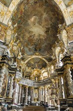 Interior view, Court Church, Wuerzburg Residence, UNESCO World Heritage Site, Wuerzburg, Lower