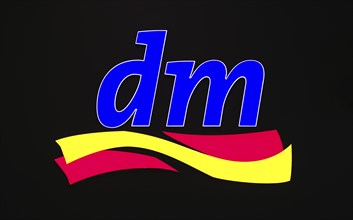 Logo drugstore dm, Oelssners Hof, shopping arcade, mall, shopping centre, shopping arcade, Leipzig,