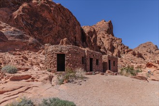 The Cabins built by the Civilian Conservation Corps inthe 1930s at Valley of Fire State Park near
