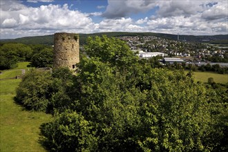 Volmarstein Castle with a view of Alt-Wetter, Wetter (Ruhr), Ruhr area, North Rhine-Westphalia,