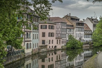 Half-timbered houses, Quai de la Bruche, River Ill, La Petite France, Old Town, Strasbourg,