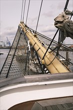 Old sailing ship in the Hamburg Harbour Museum, Hanseatic City of Hamburg, Germany, Europe