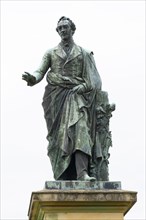 Grand Duke Georg von Mecklenburg Strelitz, statue, palace garden, Neustrelitz,