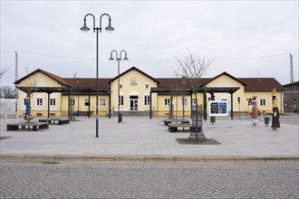 Main railway station, Neustrelitz, Mecklenburg-Vorpommern, Germany, Europe