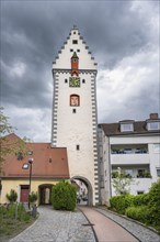 The Wurzacher Tor, historic town gate in the historic town centre of Bad forest lake, Upper Swabia,