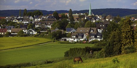 Idyllic view of Volmarstein, a district of Wetter (Ruhr), Ruhr area, North Rhine-Westphalia,