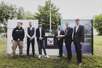 Ceremonial opening of the drone delivery service 'Marktschwalbe' in Wusterhausen/Dosse, 31 May 2024