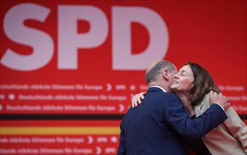 SPD rally for the European elections with Federal Chancellor Olaf Scholz and SPD lead candidate