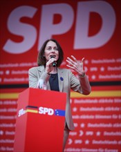 SPD rally for the European elections in Leipzig. Here the SPD lead candidate Katarina Barley