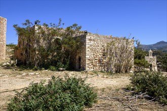 Ruin of former house of bishop from Venetian period in front of Ottoman occupation Occupation of